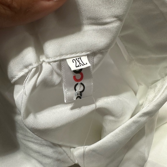 OC order plus Elegant White Long Sleeve Dress shirt dress size XXL plus size - Picture 7 of 9